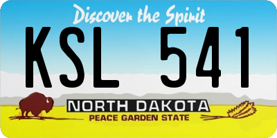 ND license plate KSL541