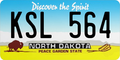 ND license plate KSL564
