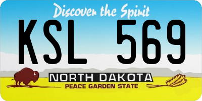 ND license plate KSL569