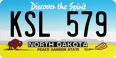 ND license plate KSL579