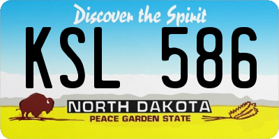 ND license plate KSL586