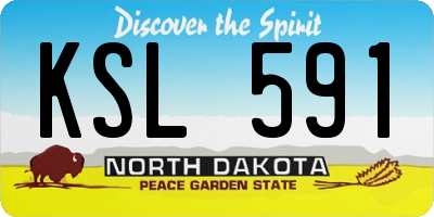 ND license plate KSL591