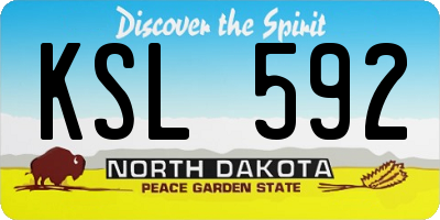 ND license plate KSL592