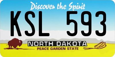 ND license plate KSL593