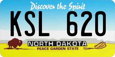 ND license plate KSL620