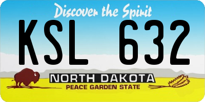 ND license plate KSL632