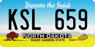 ND license plate KSL659
