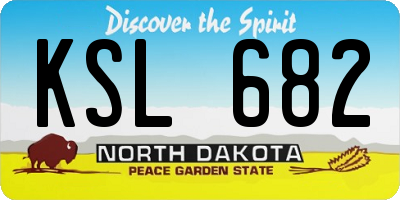 ND license plate KSL682