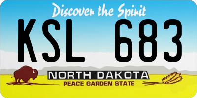 ND license plate KSL683