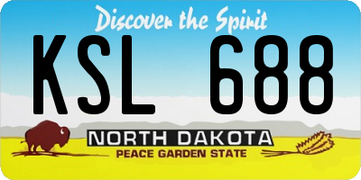 ND license plate KSL688