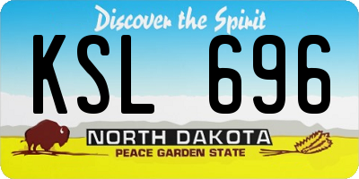 ND license plate KSL696