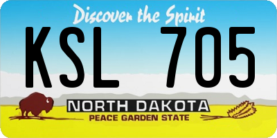 ND license plate KSL705