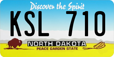 ND license plate KSL710