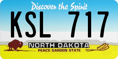 ND license plate KSL717