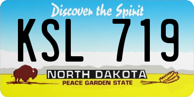 ND license plate KSL719