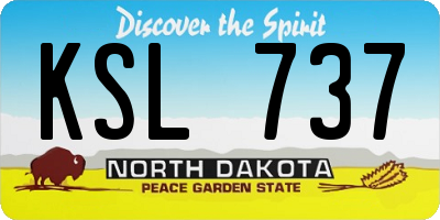 ND license plate KSL737