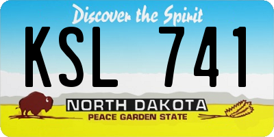 ND license plate KSL741