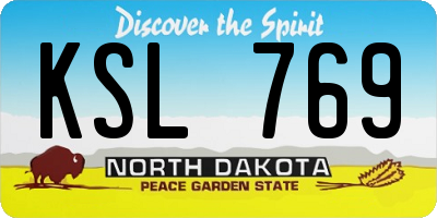 ND license plate KSL769