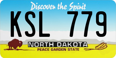 ND license plate KSL779
