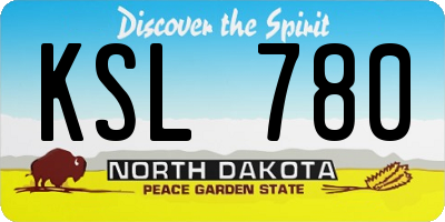 ND license plate KSL780