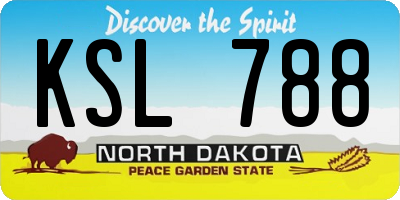 ND license plate KSL788