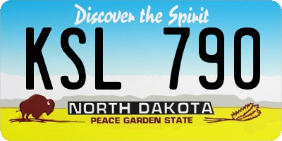ND license plate KSL790