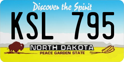 ND license plate KSL795