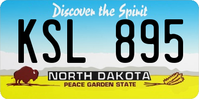 ND license plate KSL895