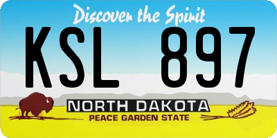 ND license plate KSL897
