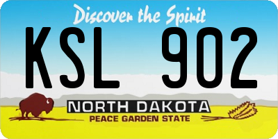 ND license plate KSL902