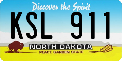 ND license plate KSL911