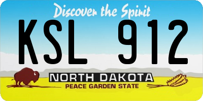 ND license plate KSL912