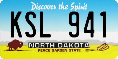 ND license plate KSL941