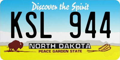 ND license plate KSL944