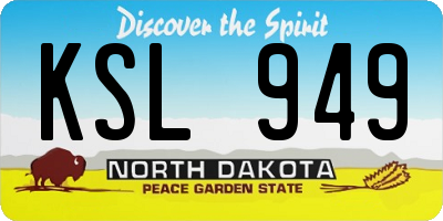 ND license plate KSL949
