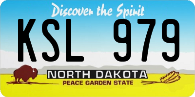 ND license plate KSL979