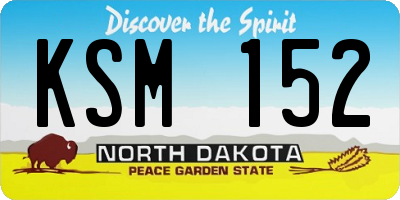 ND license plate KSM152