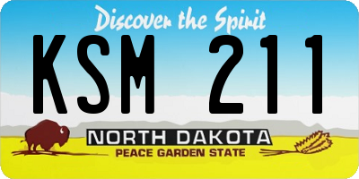 ND license plate KSM211