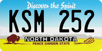 ND license plate KSM252