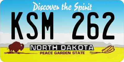 ND license plate KSM262