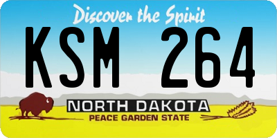 ND license plate KSM264