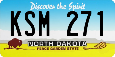 ND license plate KSM271