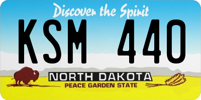 ND license plate KSM440