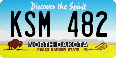ND license plate KSM482