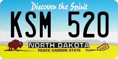 ND license plate KSM520