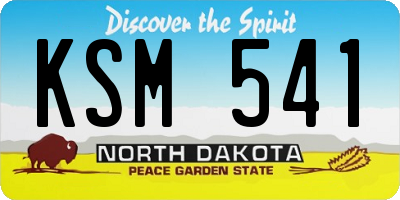 ND license plate KSM541