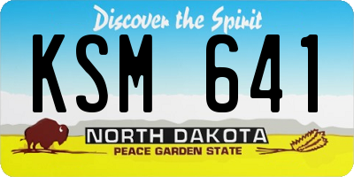 ND license plate KSM641