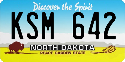 ND license plate KSM642