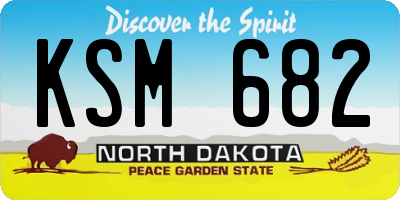 ND license plate KSM682
