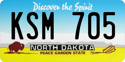 ND license plate KSM705